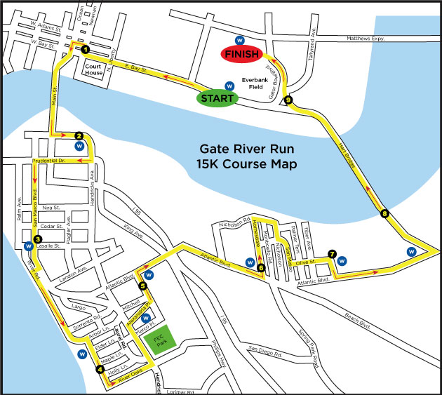 Gate River Run Jacksonville, Florida 15K, 5K, 5K Walk, Kids Run/Fun Run